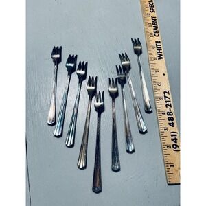 Shrimp‎ Forks Wallace Brothers Plate AA Stamped 9 Shrimp Forks 5 6/8"